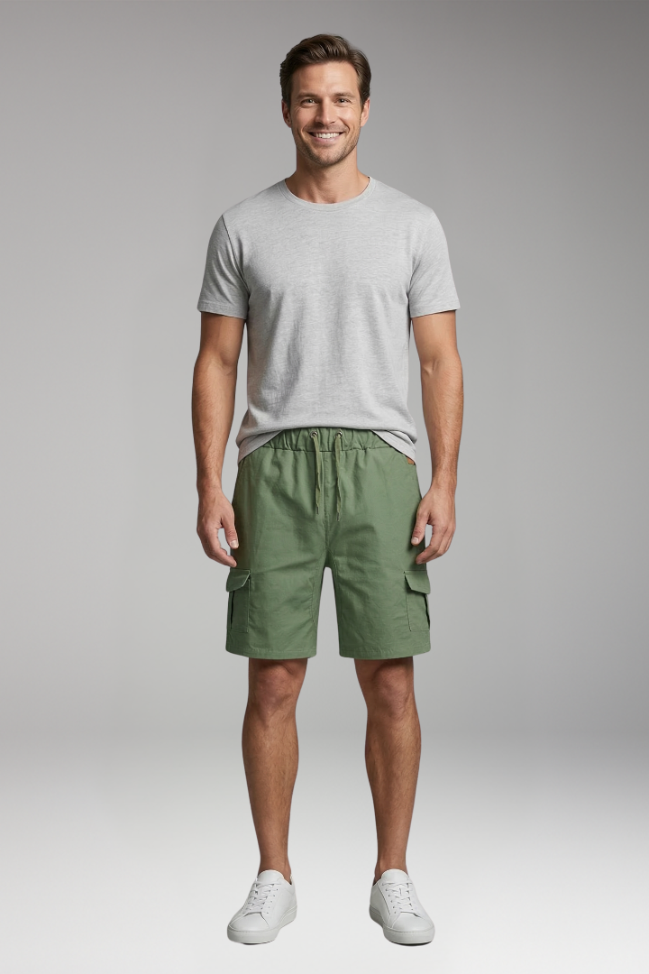 Men's Cargo Shorts with Flap Cargo Pockets