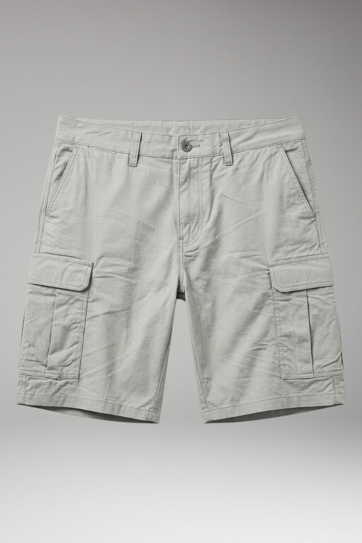 Men's Cargo Shorts with Multiple Pockets and Button Fastening
