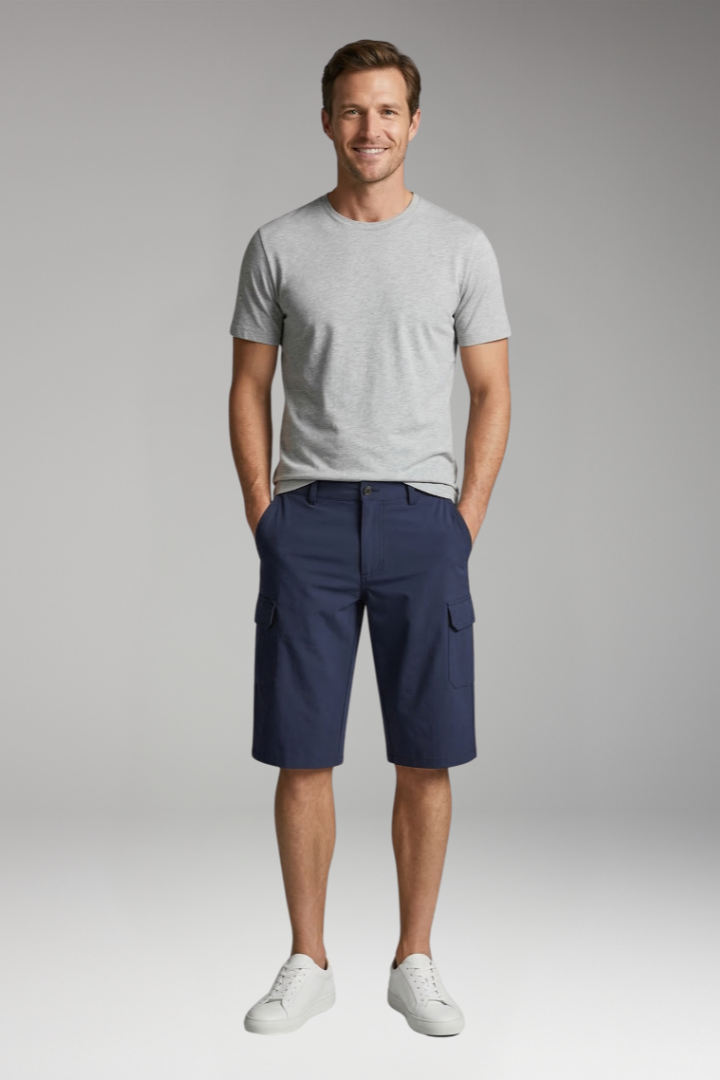 Men's Cargo Shorts with Zippered Pockets