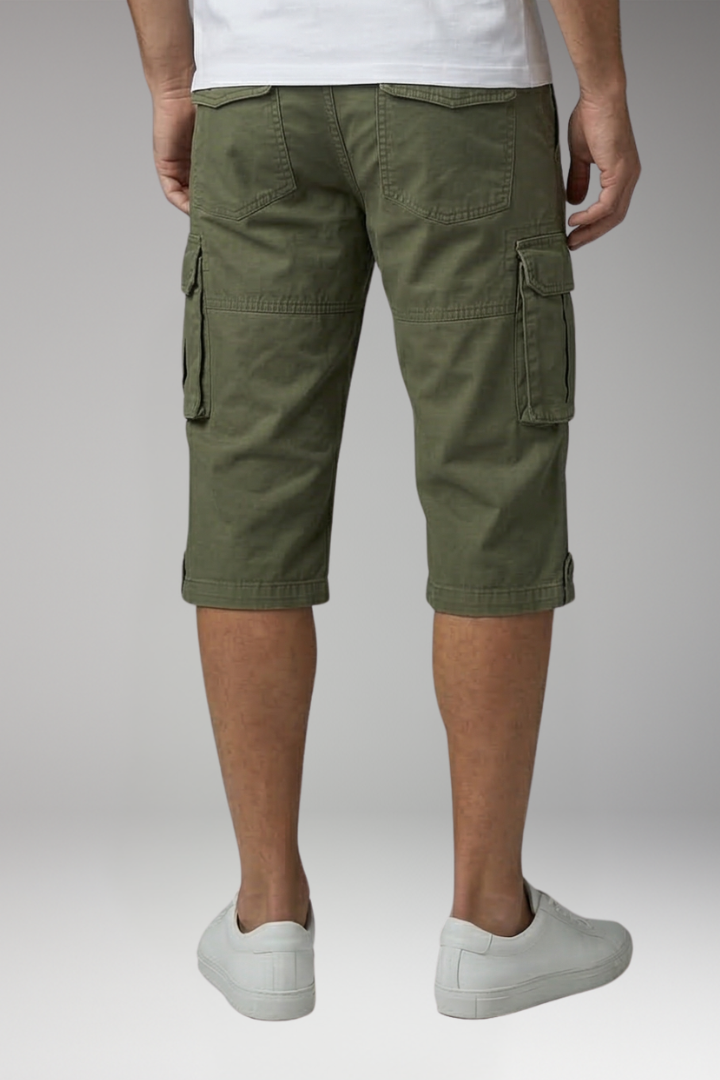 Men's Cargo Trousers with Pockets and Drawstring
