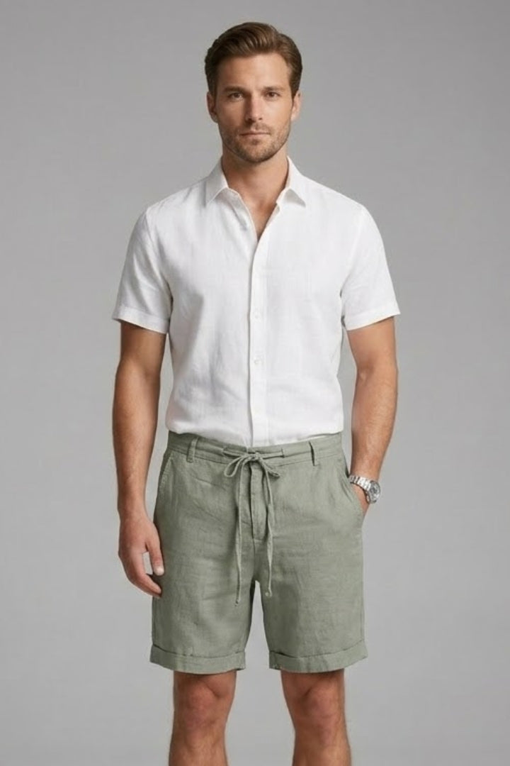 Men's Casual Shorts with Drawstring Waist and Side Pockets