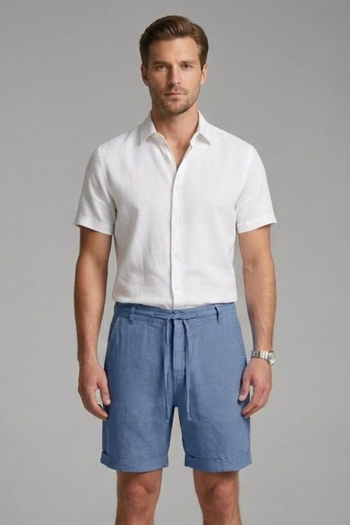 Men's Casual Shorts with Drawstring Waist and Side Pockets