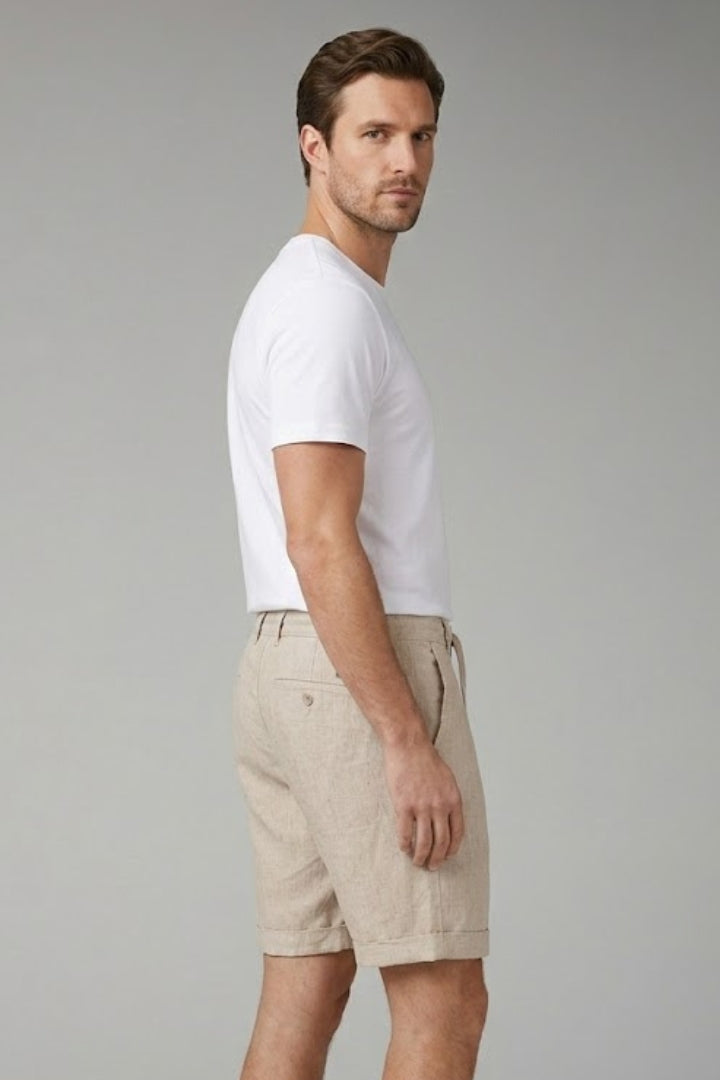 Men's Casual Shorts with Drawstring Waist and Side Pockets