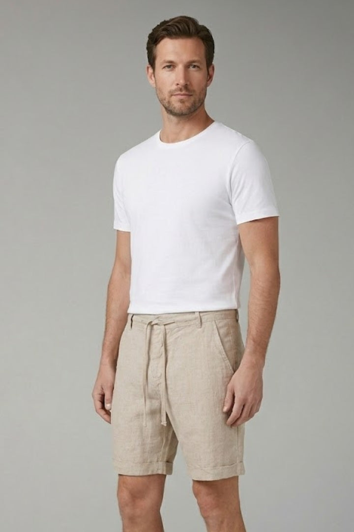 Men's Casual Shorts with Drawstring Waist and Side Pockets