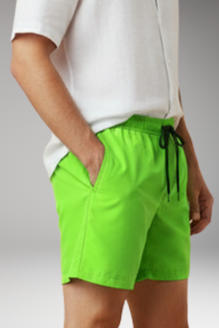 Men's Casual Shorts with Drawstring Waistband and Relaxed Fit