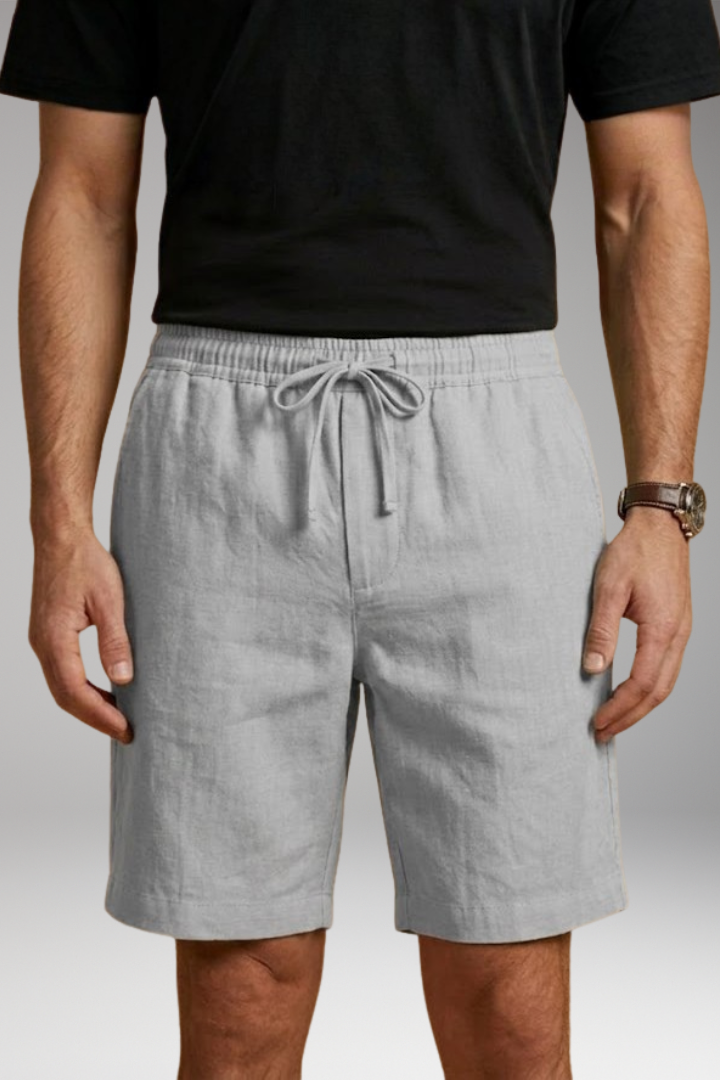 Men's Casual Shorts with Drawstring Waistband and Side Pockets