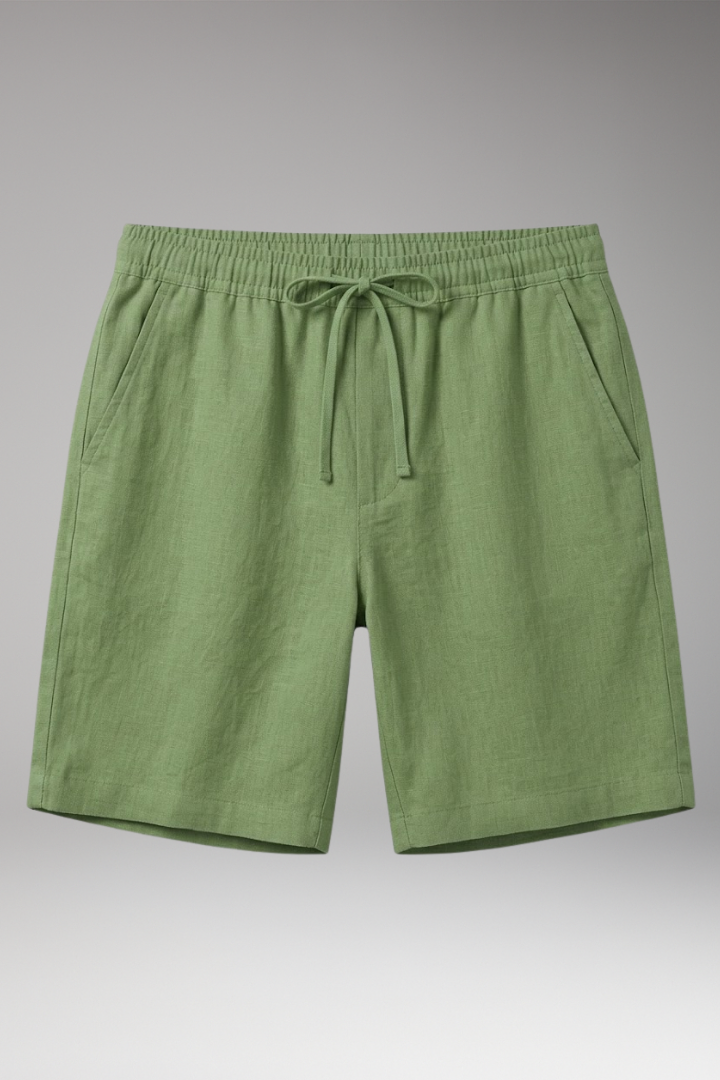 Men's Casual Shorts with Drawstring Waistband and Side Pockets