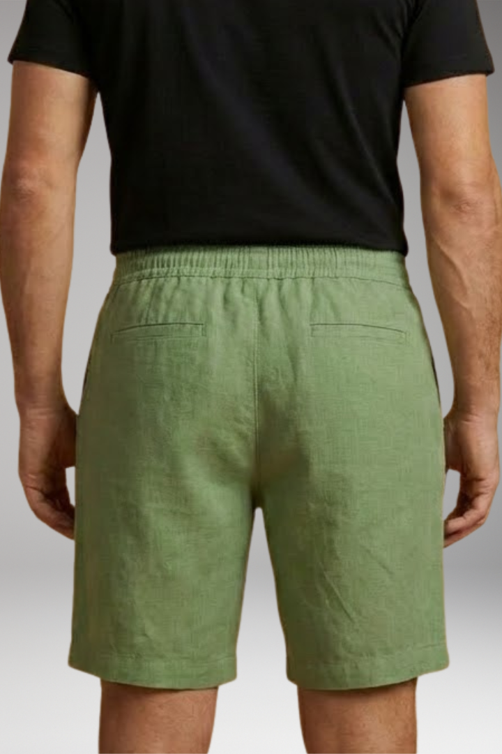 Men's Casual Shorts with Drawstring Waistband and Side Pockets