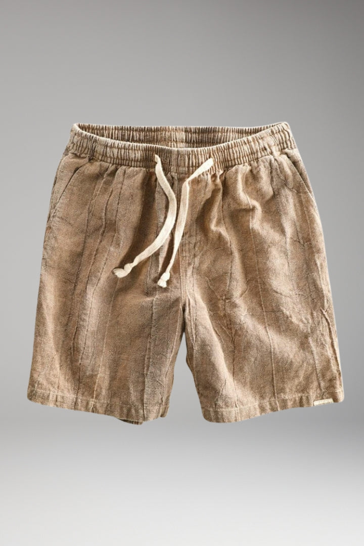 Men's Casual Shorts with Elastic Waistband and Drawstring