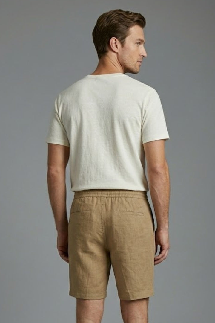 Men's Casual Shorts with Elastic Waistband and Pockets