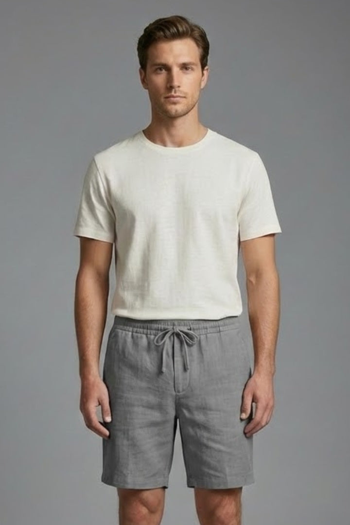 Men's Casual Shorts with Elastic Waistband and Pockets
