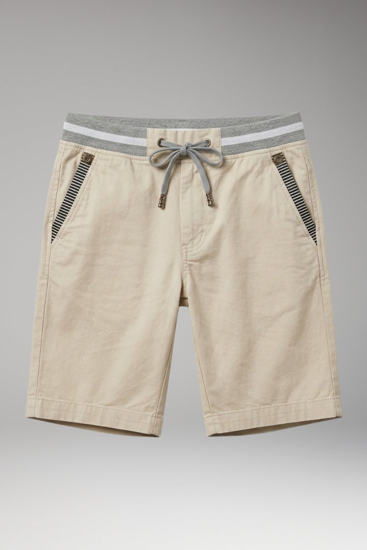 Men's Casual Shorts with Elastic Waistband and Side Pockets