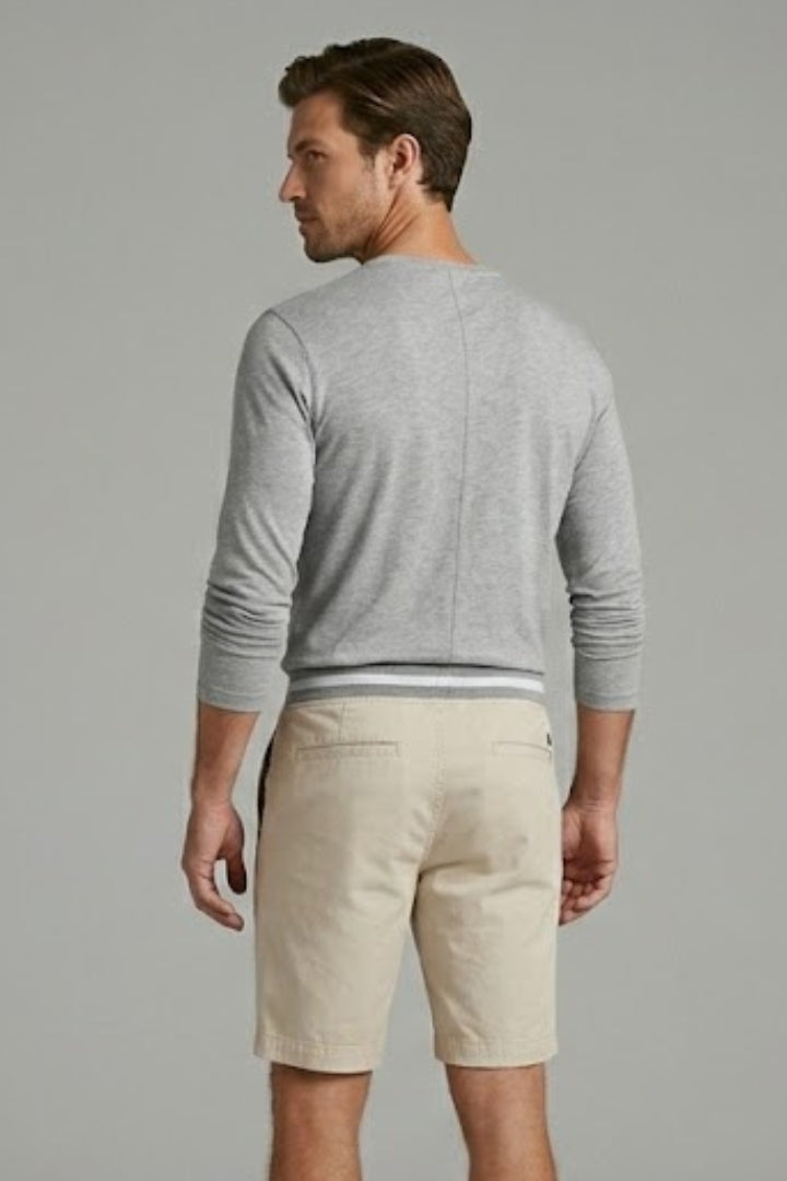 Men's Casual Shorts with Elastic Waistband and Side Pockets