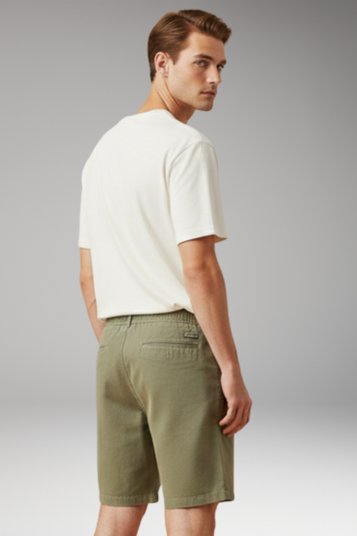 Men's Casual Shorts with Elastic Waistband and Side Pockets