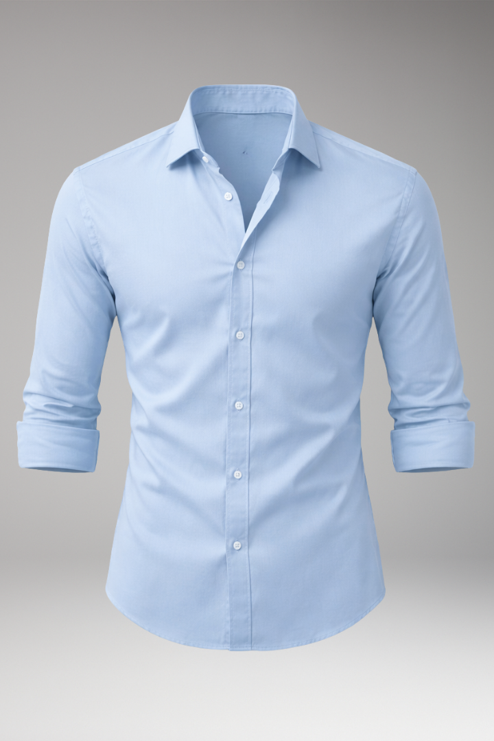 Men’s Dress Shirt with Classic Collar and Button Front