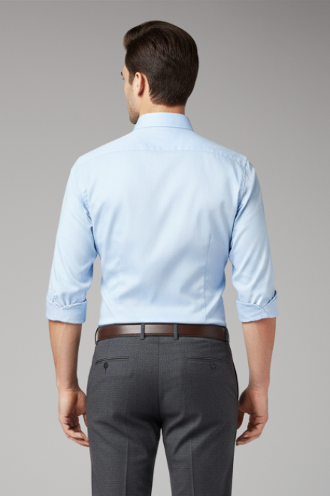 Men’s Dress Shirt with Classic Collar and Button Front