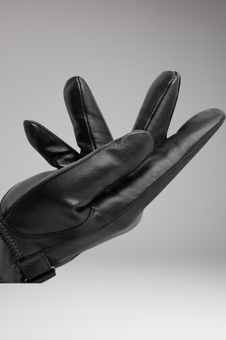 Men’s Gloves with Adjustable Strap and Ribbed Cuff