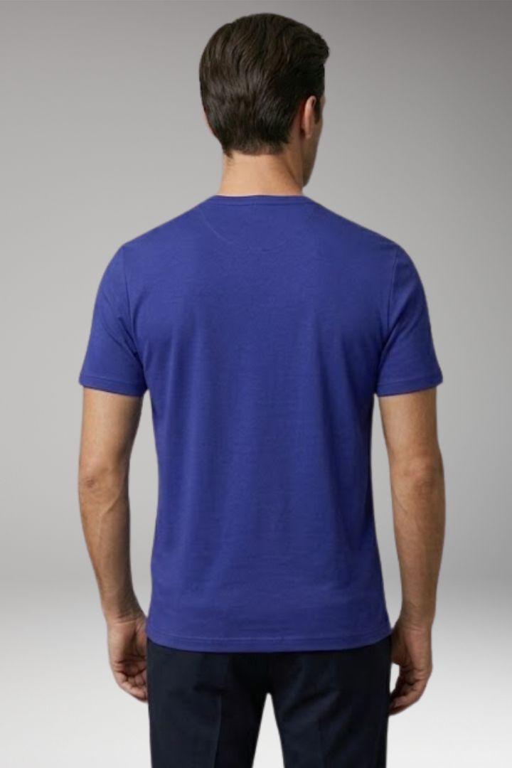 Men’s Henley T-Shirt with Buttoned V-Neck