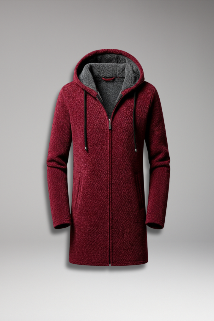 Men’s Hooded Jacket with Lined Interior and Full Zip