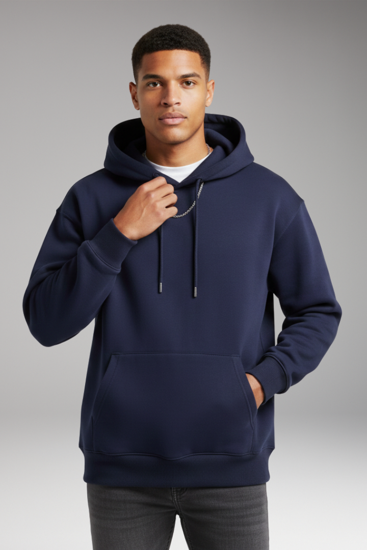 Men’s Hoodie with Adjustable Hood and Kangaroo Pocket