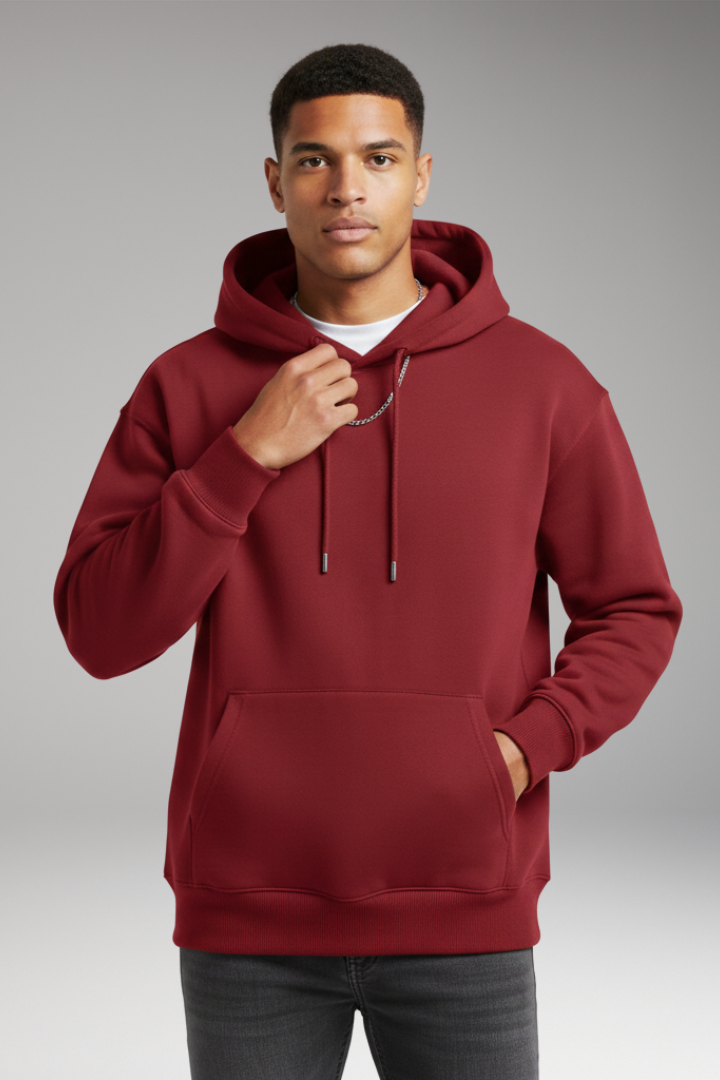 Men’s Hoodie with Adjustable Hood and Kangaroo Pocket