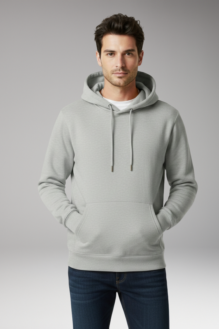 Men’s Hoodie with Adjustable Hood and Kangaroo Pocket