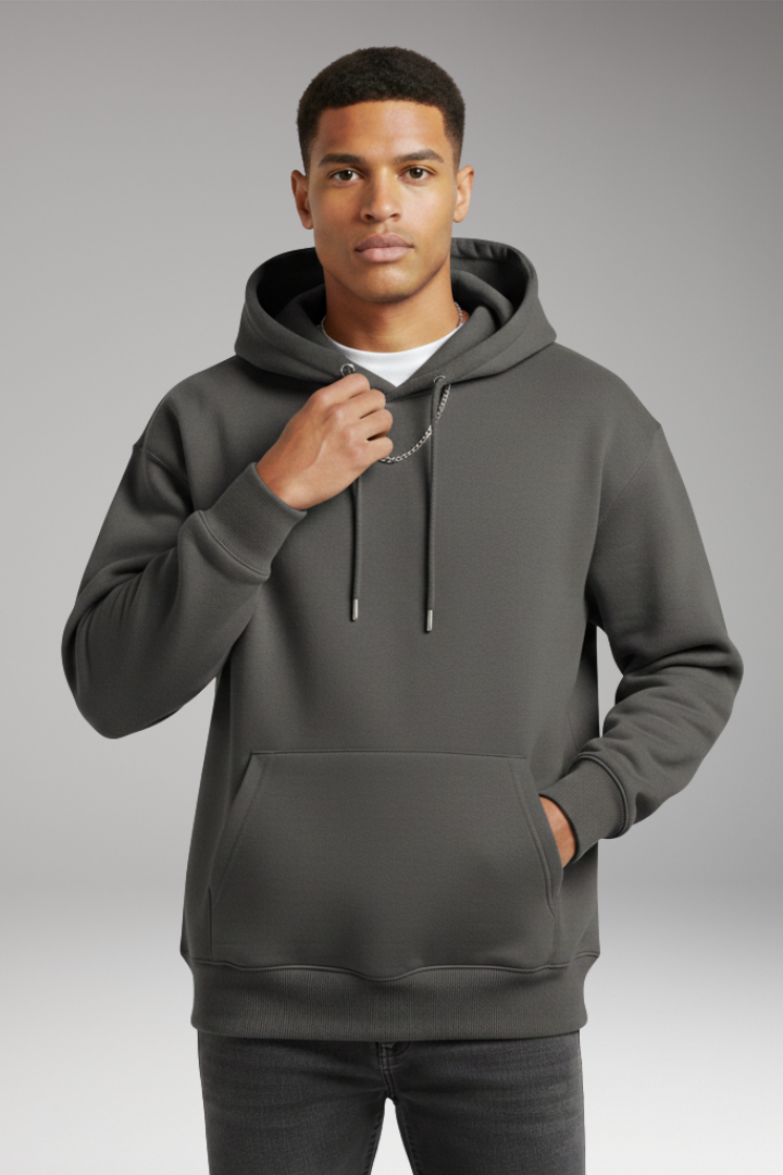 Men’s Hoodie with Adjustable Hood and Kangaroo Pocket