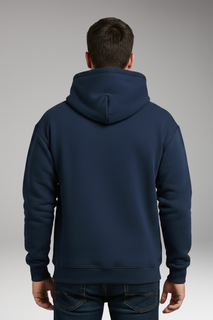 Men’s Hoodie with Adjustable Hood and Zippered Pockets