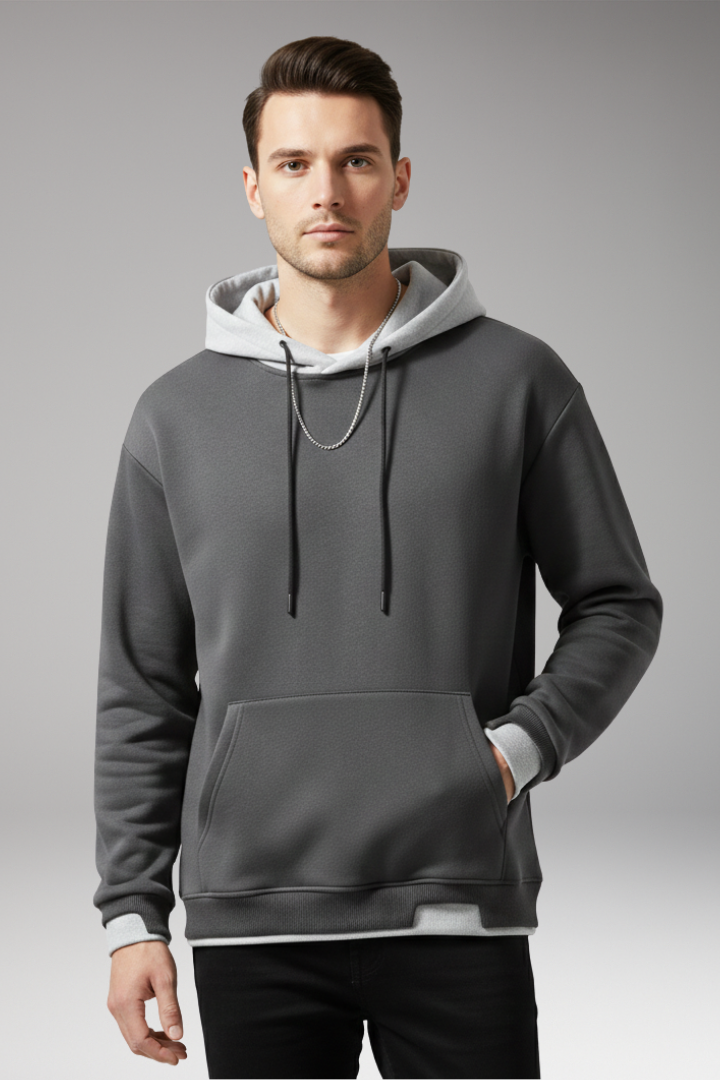 Men’s Hoodie with Drawstring Hood and Kangaroo Pocket