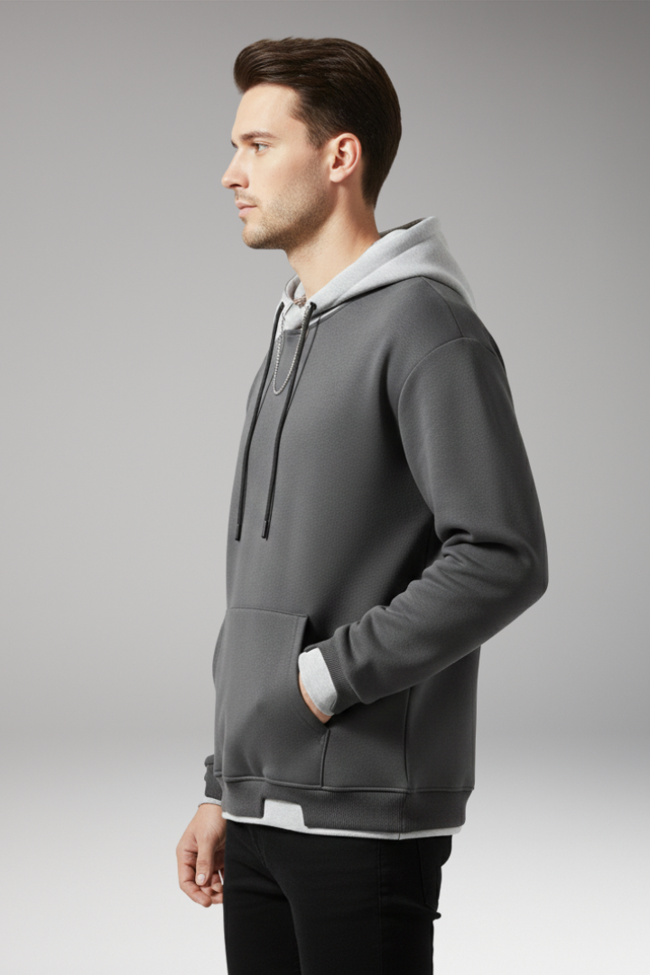 Men’s Hoodie with Drawstring Hood and Kangaroo Pocket