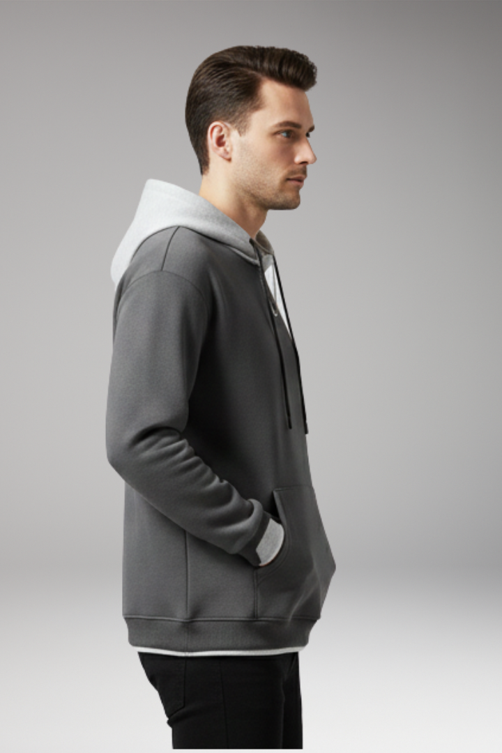 Men’s Hoodie with Drawstring Hood and Kangaroo Pocket