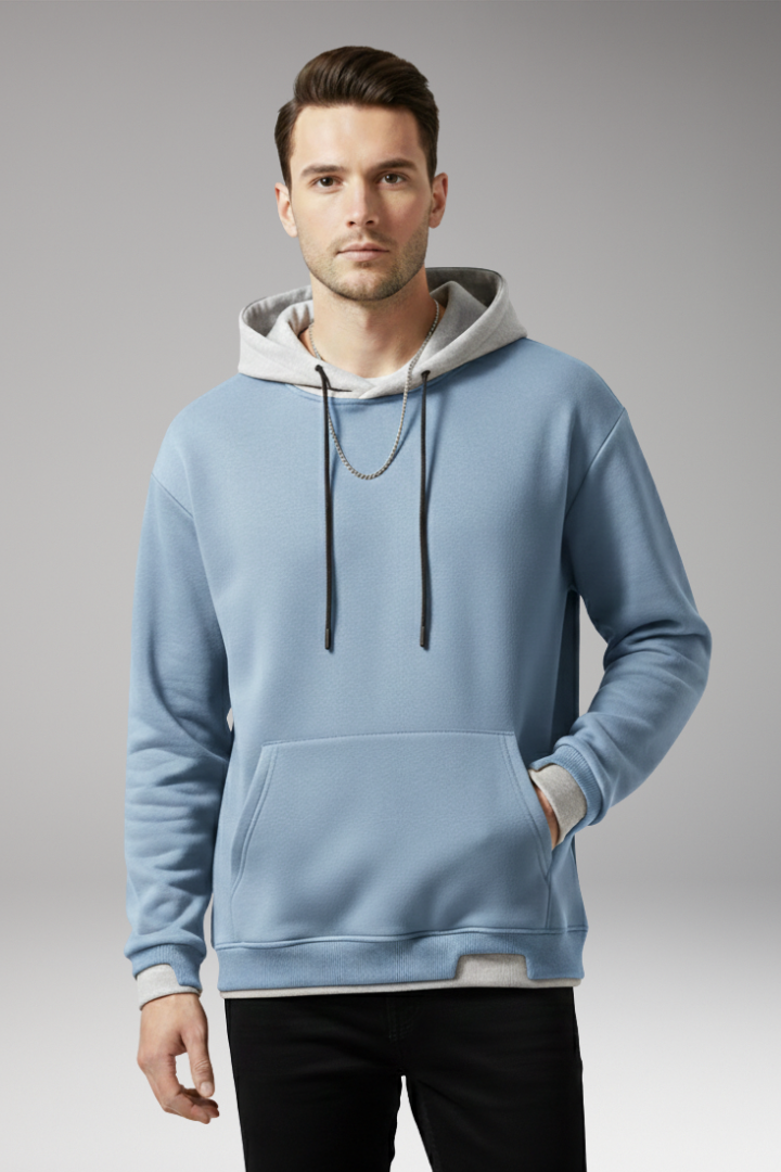 Men’s Hoodie with Drawstring Hood and Kangaroo Pocket