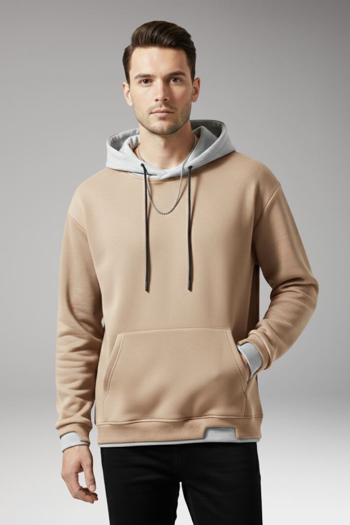 Men’s Hoodie with Drawstring Hood and Kangaroo Pocket