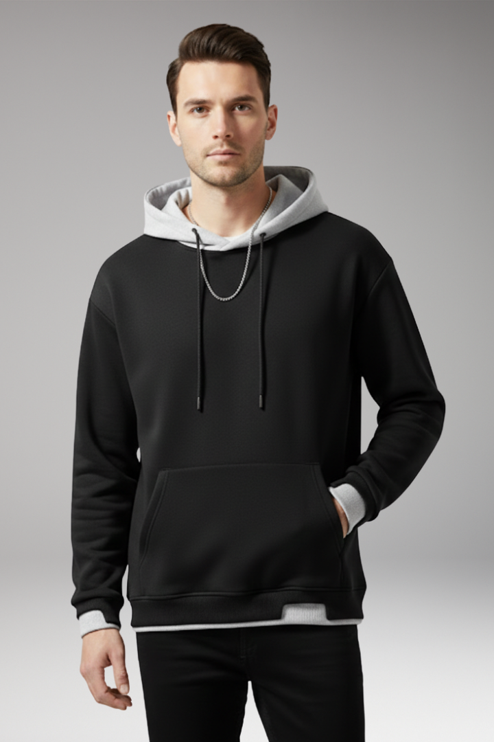 Men’s Hoodie with Drawstring Hood and Kangaroo Pocket