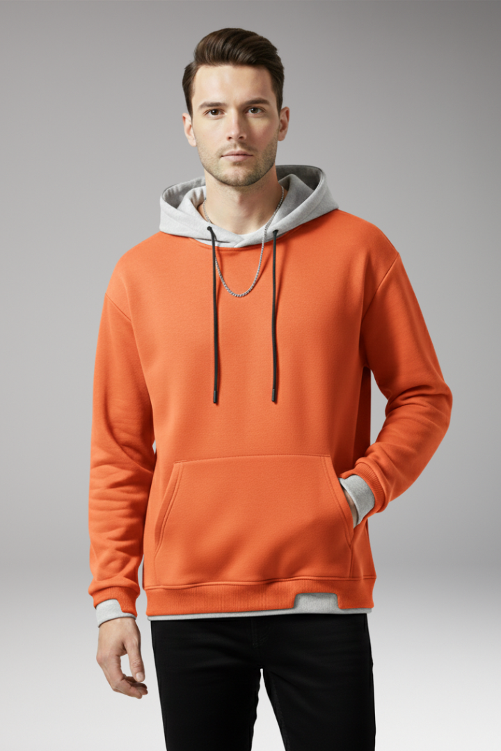Men’s Hoodie with Drawstring Hood and Kangaroo Pocket