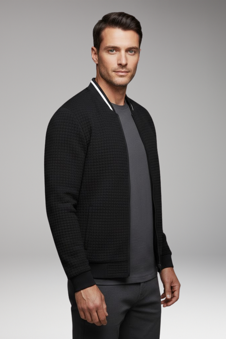 Men’s Jacket with Front Closure and Long Sleeves