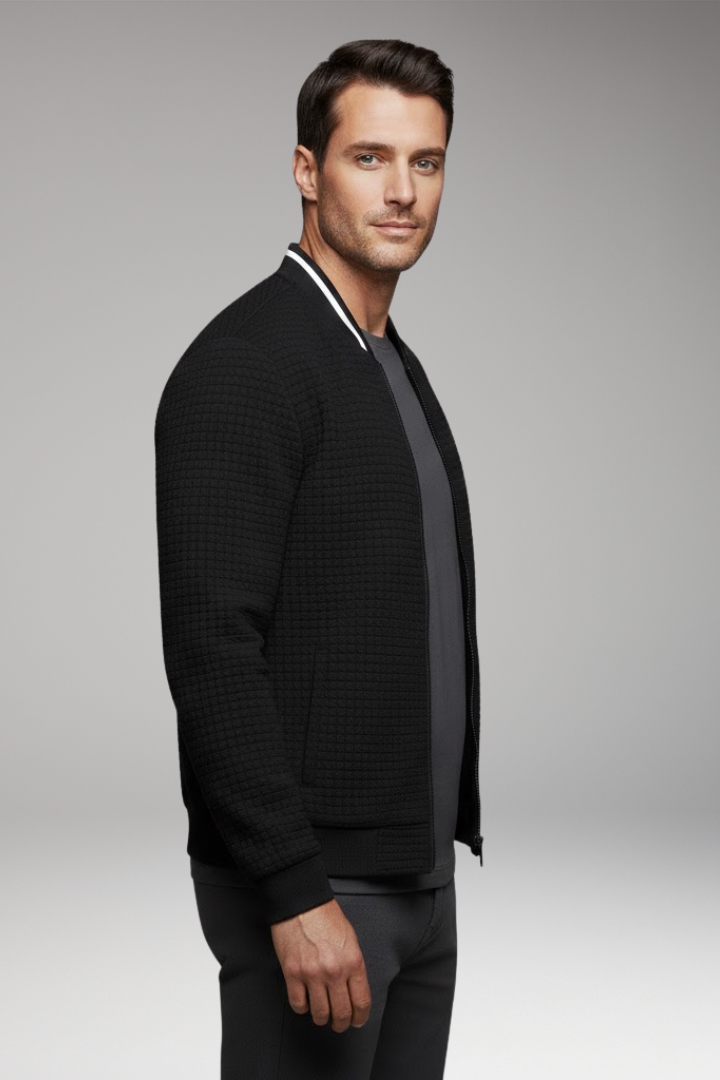 Men’s Jacket with Front Closure and Long Sleeves