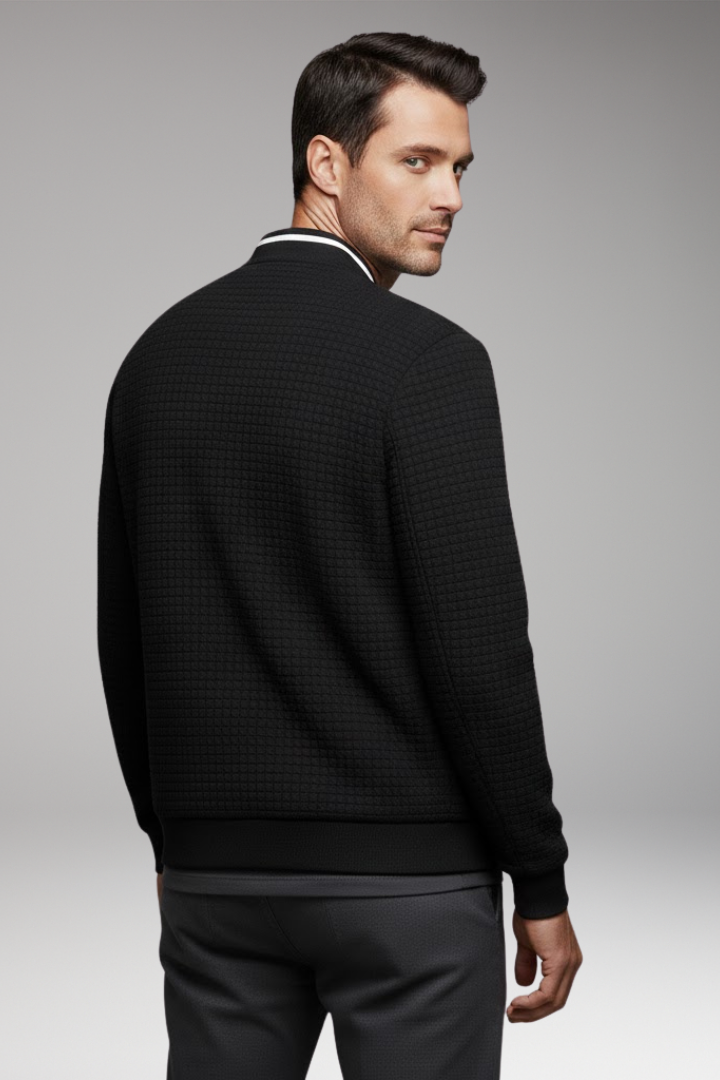 Men’s Jacket with Front Closure and Long Sleeves