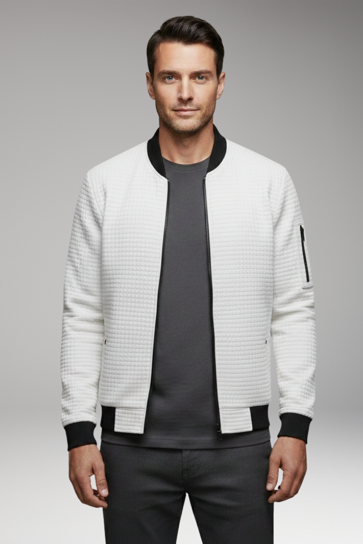 Men’s Jacket with Front Closure and Long Sleeves