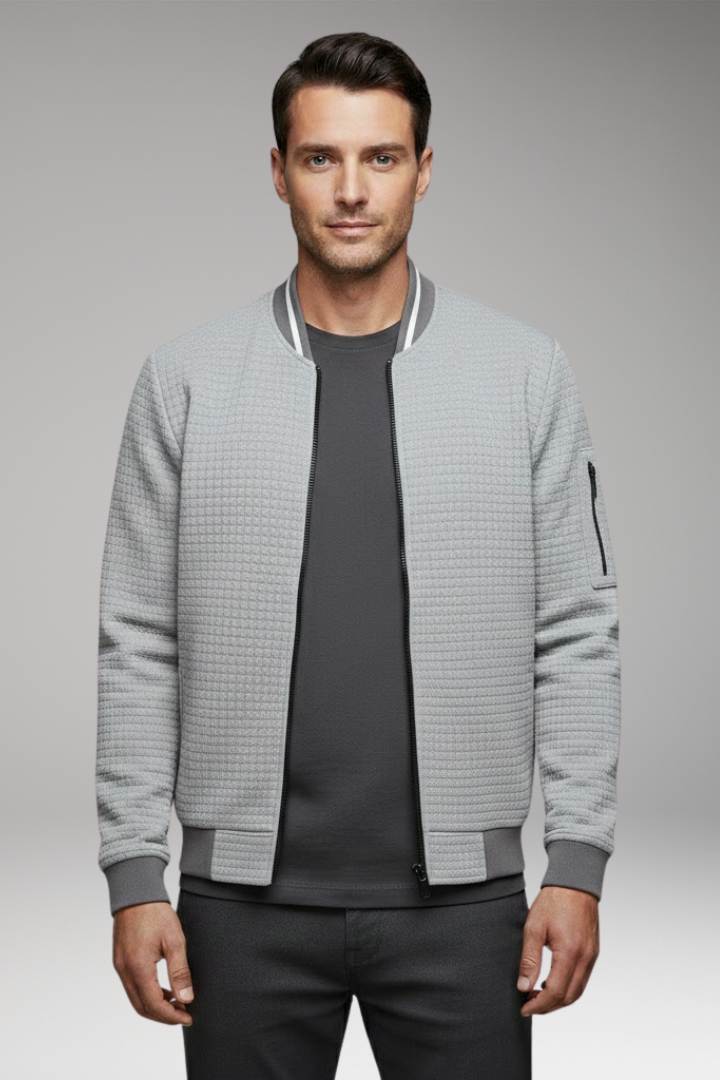 Men’s Jacket with Front Closure and Long Sleeves