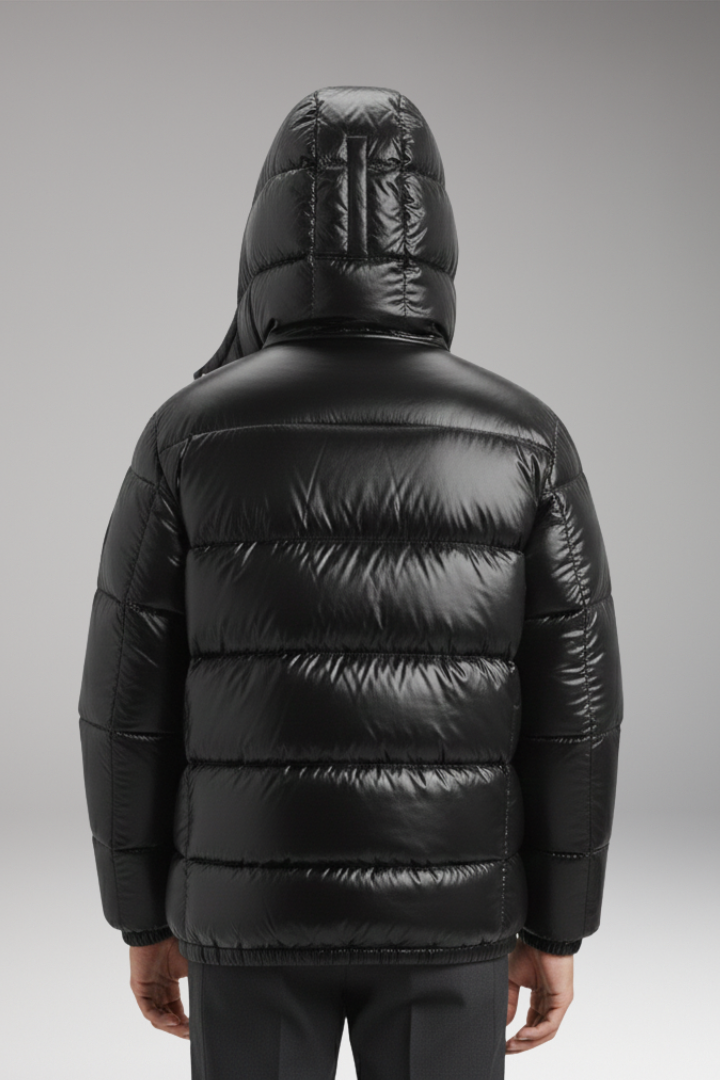 Men’s Jacket with Hood and Quilted Surface