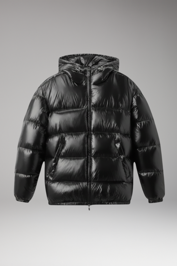 Men’s Jacket with Hood and Quilted Surface