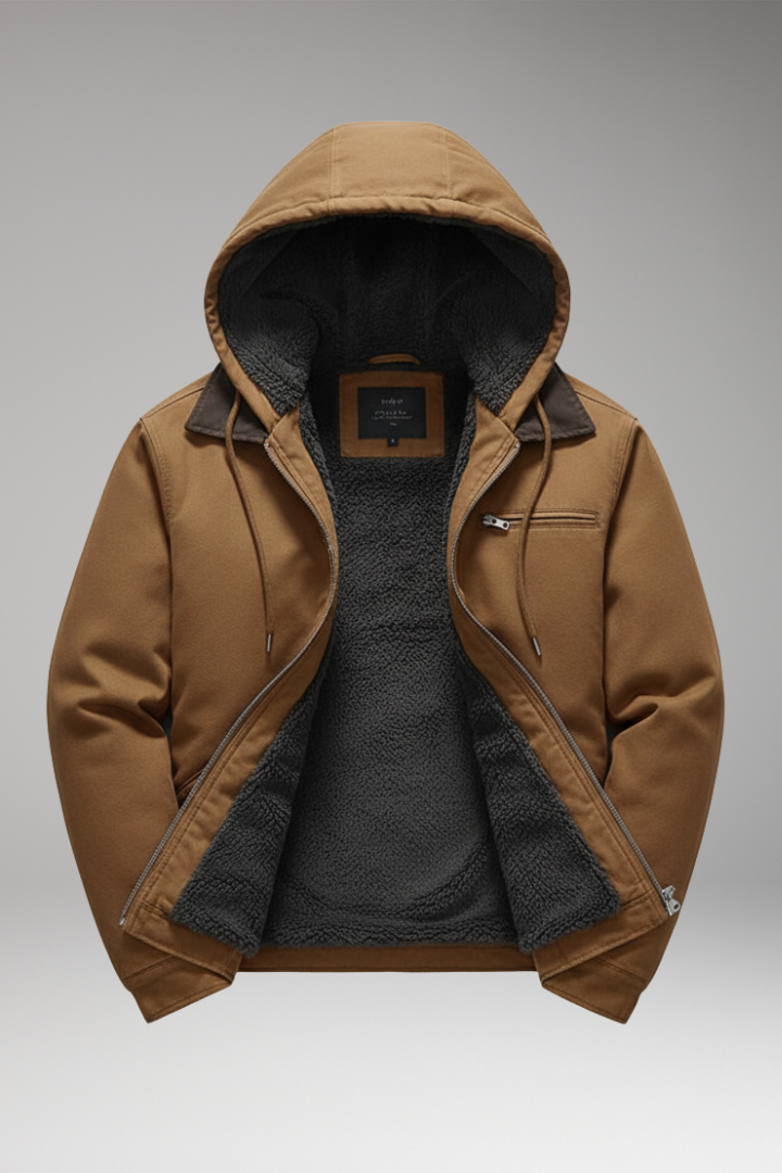 Men’s Jacket with Hood and Zip Fastening