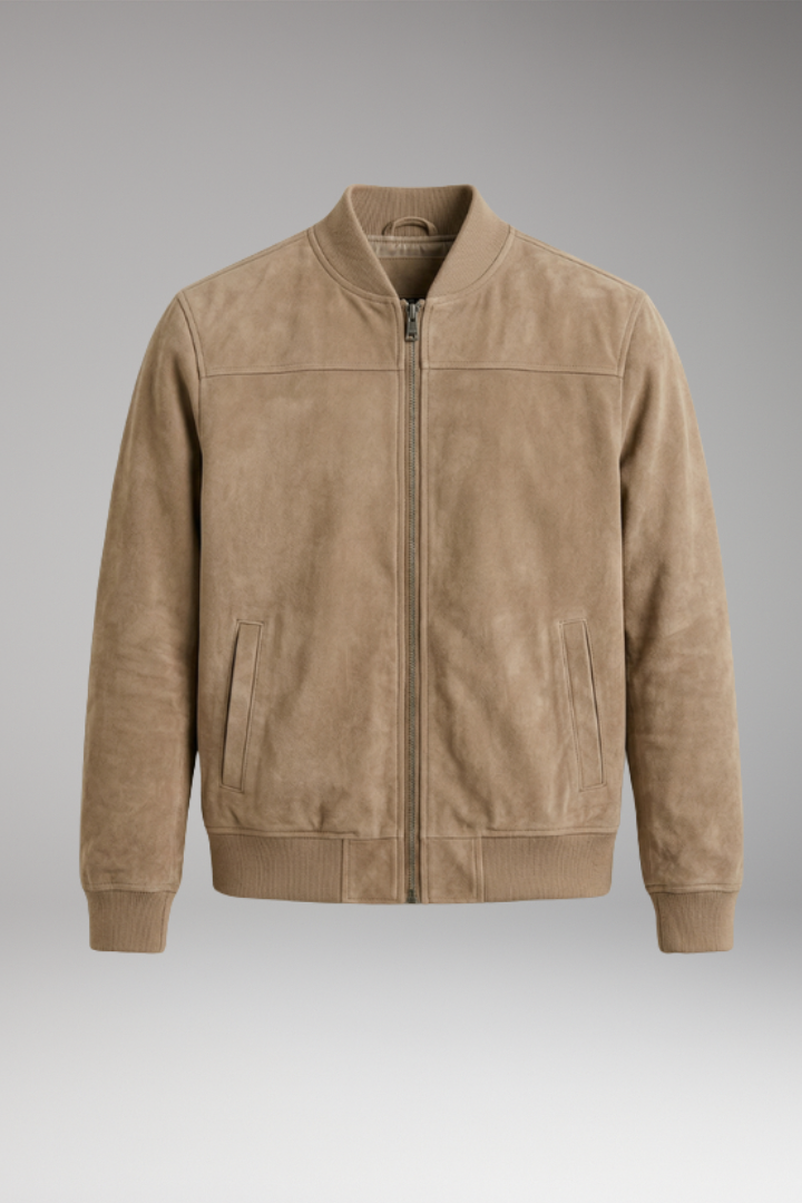 Men's Jacket with Long Sleeves and Plain Woven Surface