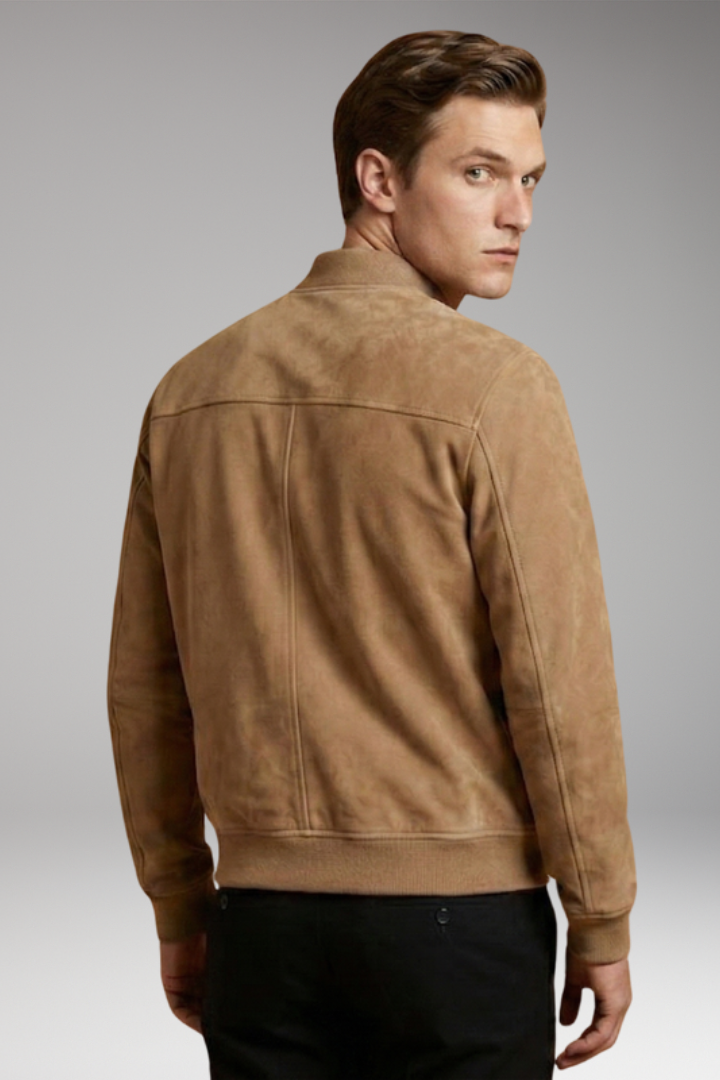 Men's Jacket with Long Sleeves and Plain Woven Surface