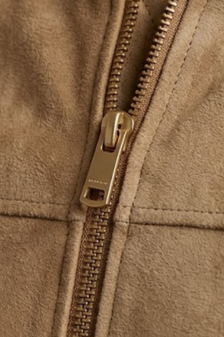 Men's Jacket with Long Sleeves and Plain Woven Surface