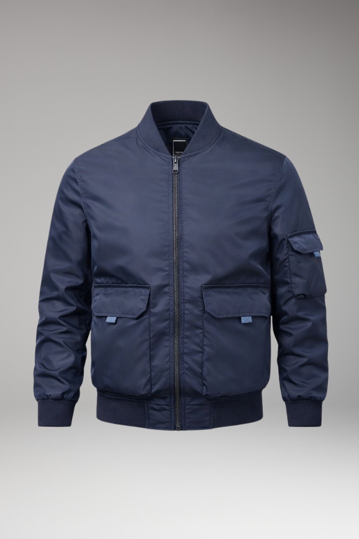 Men’s Jacket with Practical Pockets and Elastic Cuffs