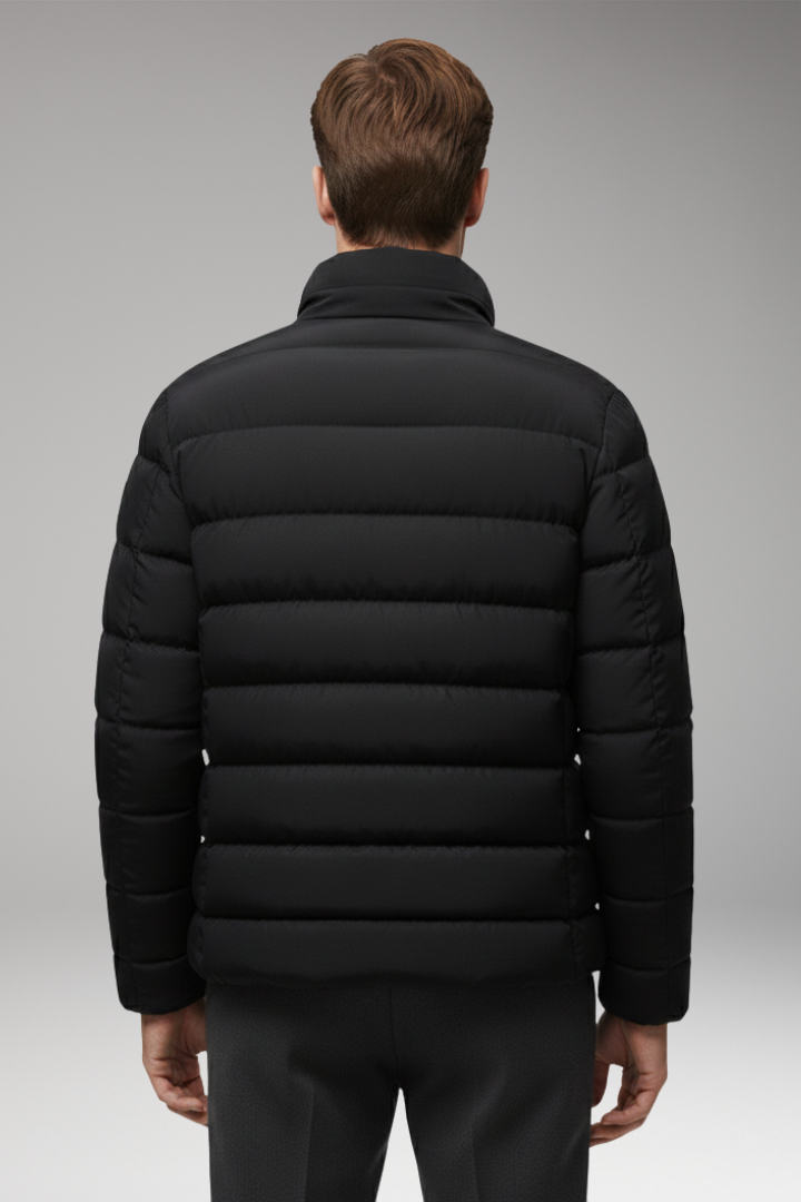 Men’s Jacket with Quilted Surface and Zip Pockets