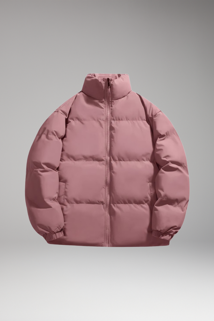 Men’s Jacket with Quilted Surface and Zipper Closure