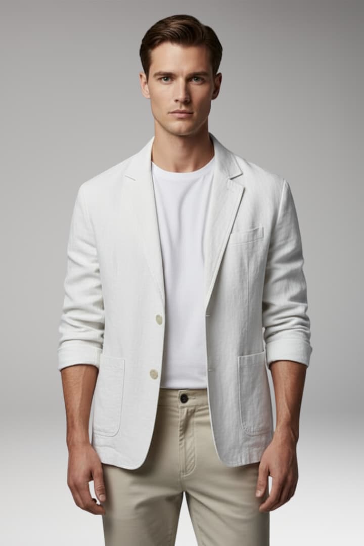 Men’s Jacket with Relaxed Fit and Distinct Dyed Look
